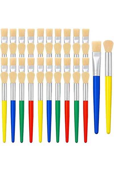 Generic 48 Pcs Paint Brushes for Kids Bulk Paintbrushes Set Large Chubby Round