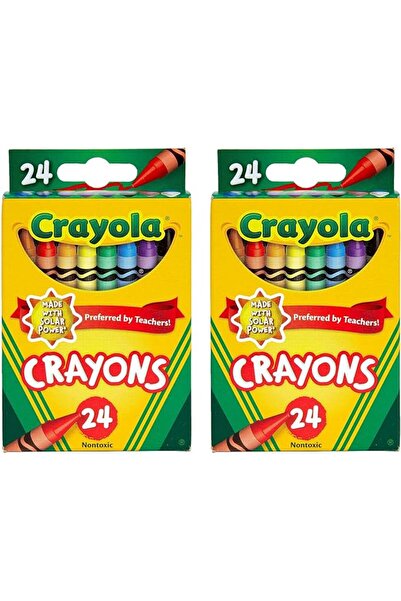 Generic أقلام تلوين كرايولا 24 لون (عبوة من قطعتين)