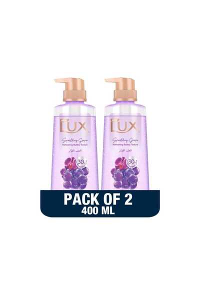 LUX Sparkling Grape Refreshing Bubbly Texture Body Wash 2 x 400 ml