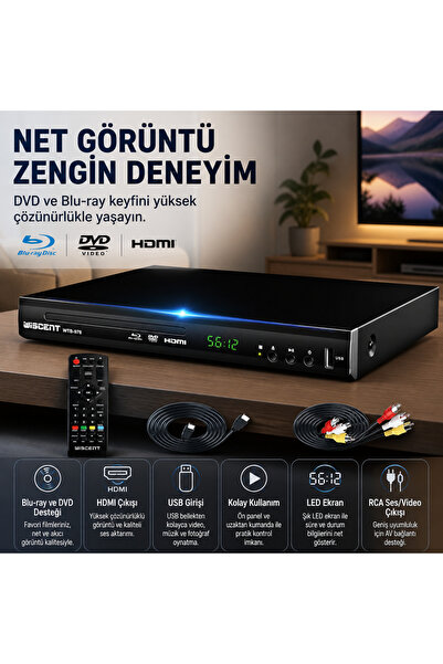 WISCENT Blu-ray Oynatıcı "Disk ve USB Arşivinizi Tek Cihazda Buluşturun"