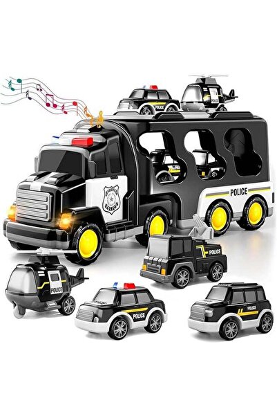 Generic Police Truck Toys for Toddler 3 4 5 6 Years Old Boys - 5-in-1 Frictio...