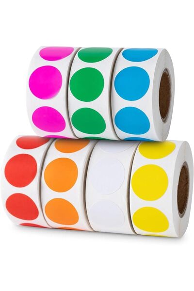 X SPRING Colored Dot Stickers, 6 Rolls Dot Stickers with 6 Colors, 3000PCS 2....