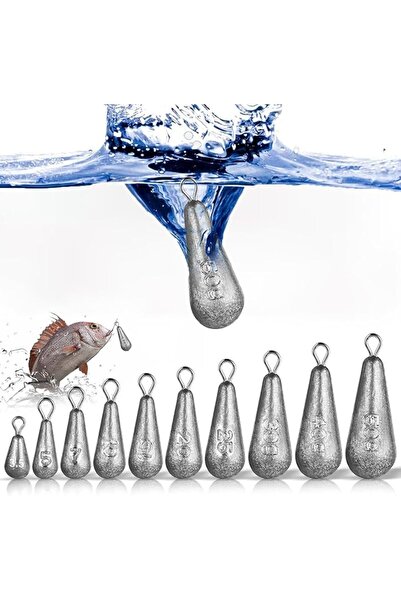 Generic 50 قطعة من أثقال الصيد الصغيرة المتنوعة بـ 10 أحجام: 3.5 جرام، 5 جرام...