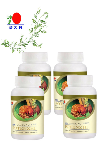 DXN 4 قطع من كبسولات بوتنزهي 90 (370 ملغ لكل كبسولة)