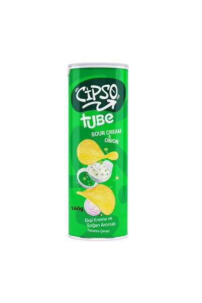 Cipso Tube Ekşi Krema Ve Soğan Aromalı Cips 160 G - 7 Adet