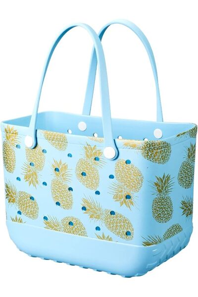 GENERAL Beach Bag Rubber Tote Bag - Waterproof Travel Bag for Women Washable ...