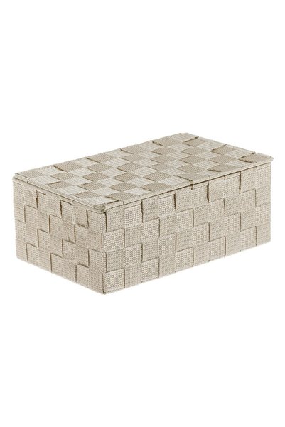 DD SHOP Cutie de Depozitare Metalica Bej cu Capac 27.5x17.5x11cm - Cosuri, Or...