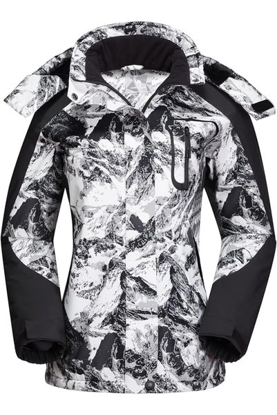 CAMEL CROWN Women's Ski Jacket Winter Snow Coat Warm Fleece Mountain Waterpro...