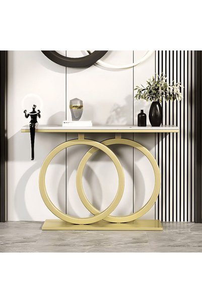 kold concept DRS-K5 Dikdörtgen Konsol Masa MDF Metal Ayaklı