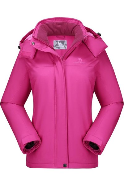 CAMEL CROWN Women's Ski Jacket Winter Snow Coat Warm Fleece Mountain Waterpro...