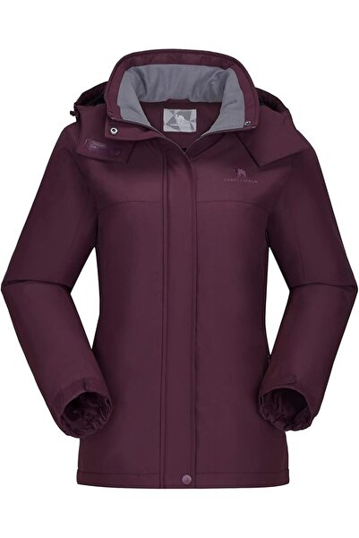CAMEL CROWN Women's Ski Jacket Winter Snow Coat Warm Fleece Mountain Waterpro...