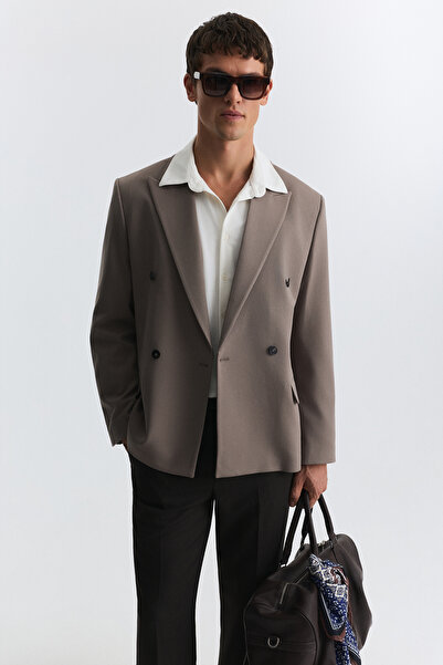 Antioch Relax Fit Kruvaze Erkek Blazer Ceket
