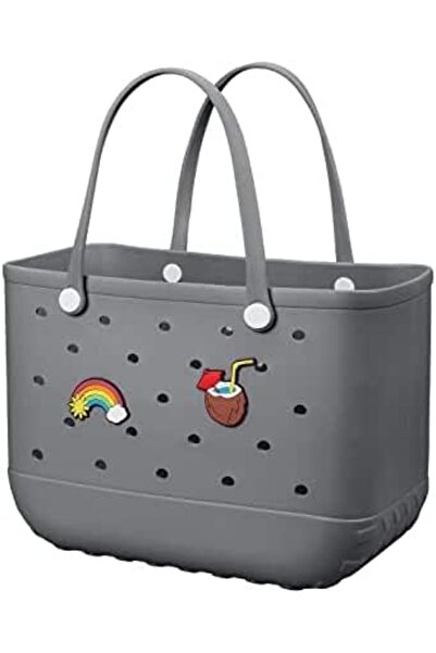 GENERAL Beach Bag Rubber Tote Bag - Waterproof Travel Bag for Women Washable ...