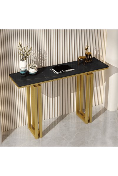 kold concept DRS-K3 Modern Dikdörtgen Konsol Masa MDF Demir Ayaklı