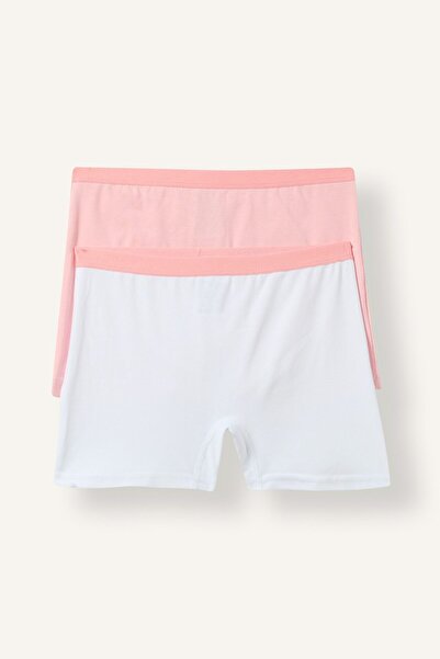 DeFacto Elastic Waistband 2-Piece Boxer Shorts for Girls I7901A826Au