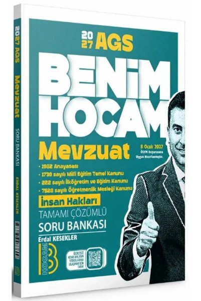 Benim Hocam Yayınları 2027 AGS Mevzuat Tamamı Çözümlü Soru Bankası