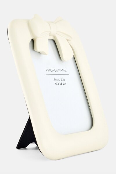 Kersten Bow Polyresin Photo Frame, Ivory