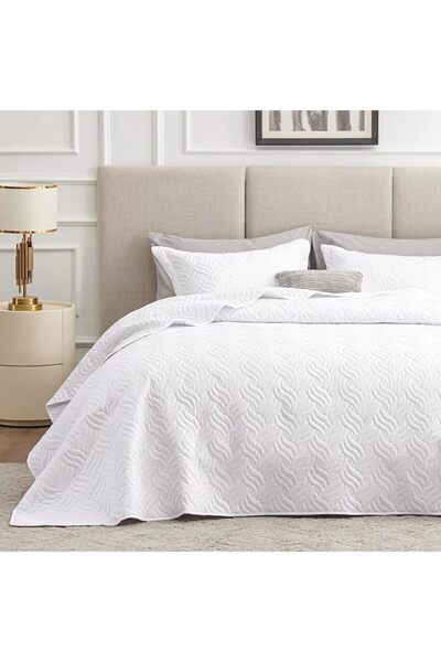Love's cabin Quilts for Queen Bed Blue Bedspreads - Soft Bed Summer Quilt Lig...