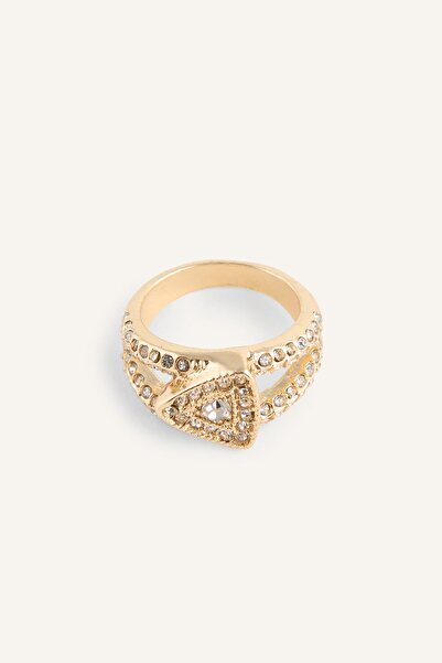 DeFacto Stoned Geometric Formed Women's Ring I8772Axns
