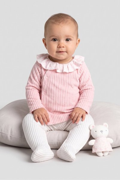 Rock A Bye Baby Boutique Toddlers Girl 3 Pieces Stripes Bodysuit And Pants Wi...