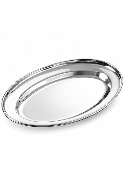 Blackstone Stainless Steel Deep Oval Serving Tray 35cm, Stackable Food Servin...