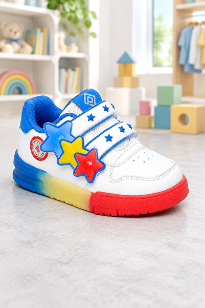 ByCukurovaFrango Pp-5206 2402 Booties Boys' White Saks Velcro Daily Sports Shoes