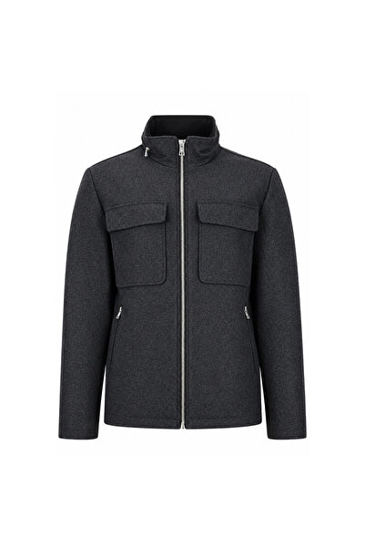 Calvin Klein Wool CM485495-DAC Erkek Ceket Antrasit