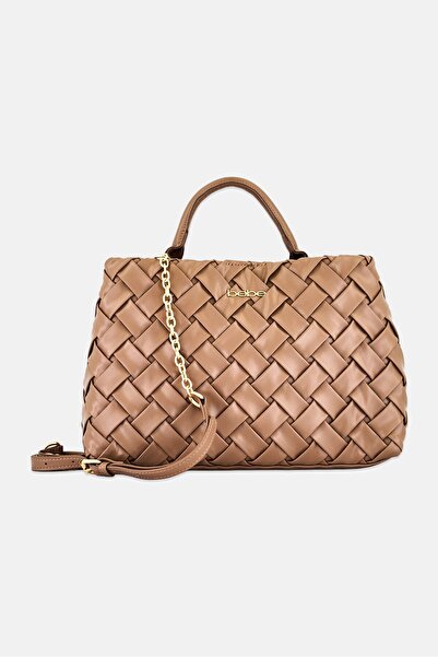 Bebe Women Brand Logo Handbag, Tan