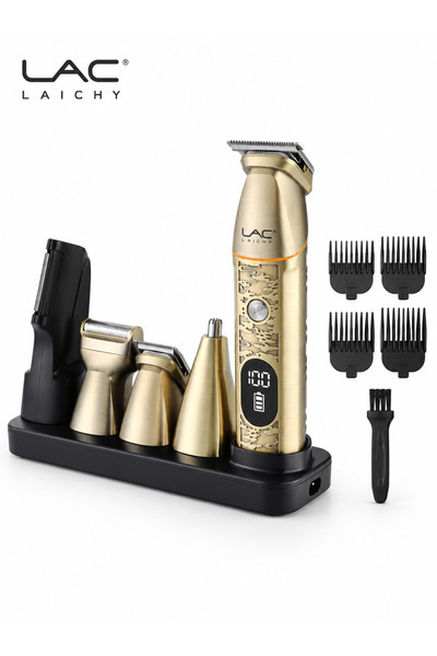 LAC LAICHY LAICHY 5-in-1 Men’s Electric Grooming Kit, LED Power Display, Char...