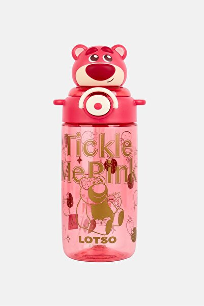 Disney Pixar Lotso Graphic Print Water Bottle With Detachable Strap, Multicolor
