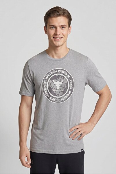 Under Armour Men Loose Fit Short Sleeve Training T-shirt, Heather Grey