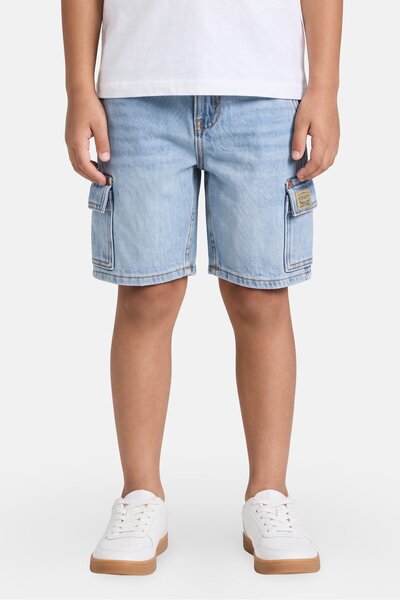 Levi's Kids Boy Washed Denim Shorts, Blue