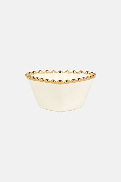 Bombay Ceramic Heart Shaped Dessert Bowl , Off White