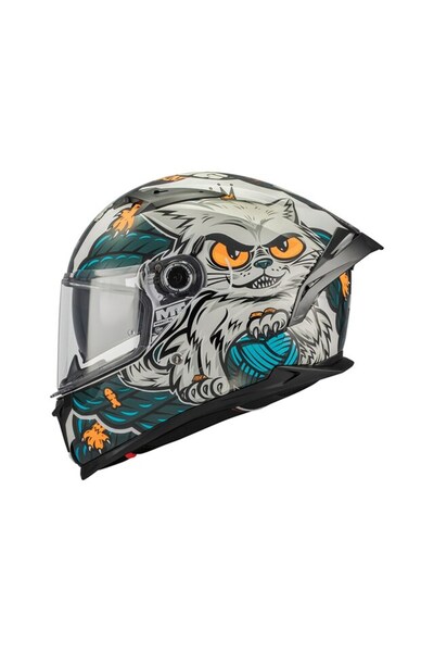 Braker SV The King A7 Parlak Grafik Desenli Güneş Vizörlü Kapalı Full Face Motosiklet Kaskı