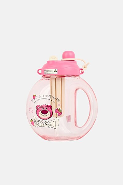 Disney Pixar Your Strawberry Frieno Lotso Water Bottle With Detachable Strap,...