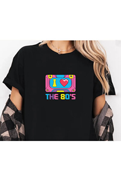 SUNFREE 80's Retro Trend Mix Printed Oversized Basic Unisex Cotton Short Slee...