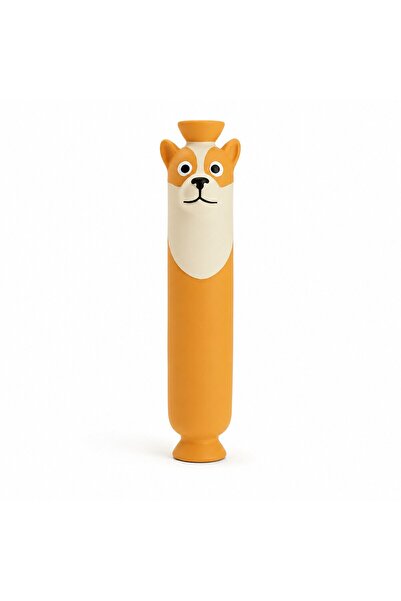 FOXMAG24 Chew Toy for Dogs, Long Figure with Sound, Orange