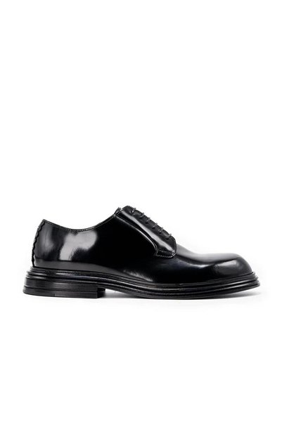Attimonelli's Genuine Leather Lace-Up Men's Shoes 7107 Black (Black)