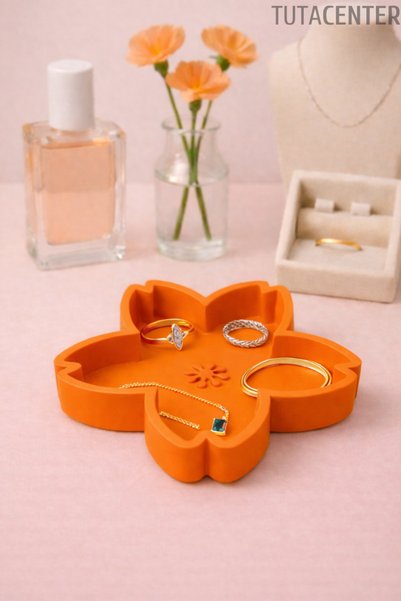 TUTACENTER Cherry Blossom Sakura Jewelry Organizer Ring Earring Necklace Jewe...