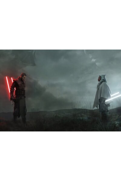 OEM Poster Anakin Skywalker Vs Ahsoka In Ahsoka Tv Series Concept Art, 61x90 ...