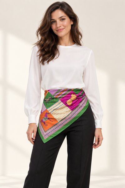 nehir eşarp Bandană cu model de cal 70x70 cm