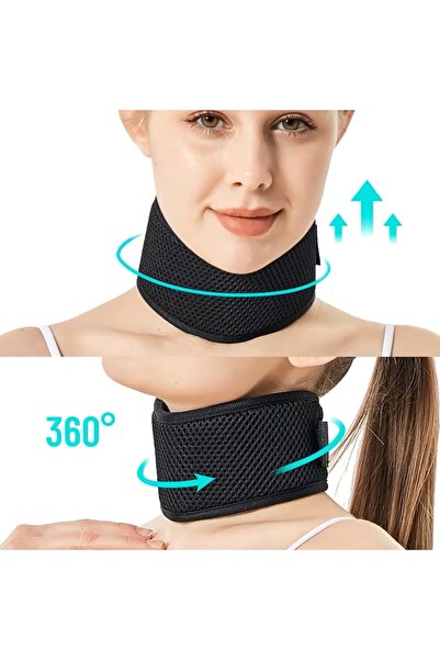 sanitayakı Orteză cervicală din spumă moale, guler ergonomic pentru susținerea bărbiei, suport reglabil pentru gât pentru odihnă și somn, S/M/L, Gri