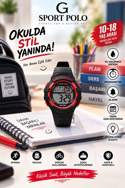 G Sport POLO 30m Water Resistant Children'S/Teenagers' Watch with Light, Alar...
