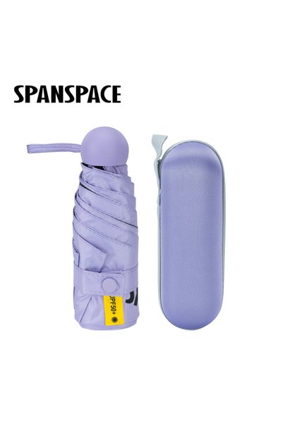 Vusign Spanspace Kompakt Kapsül Şemsiye 6 Telli Saklama Kutulu, Mor