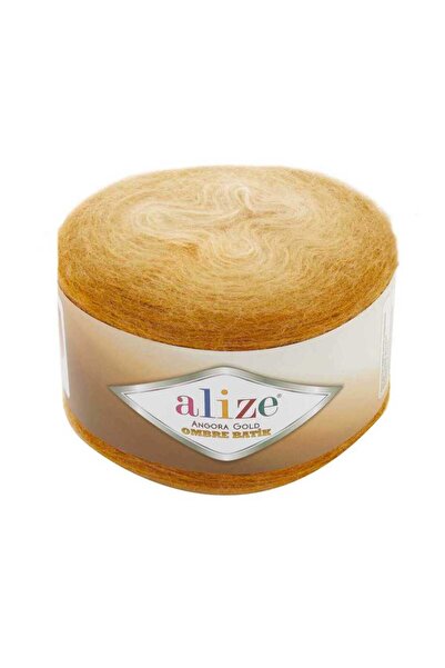 Alize خيط حياكة من صوف الأنغورا الذهبي المتدرج اللون بنسبة 20% صوف 01 فائق ال...