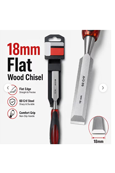 Generic Brand 18mm Wood Chisel, 60 Cr-V Steel Beveled Edge Chisel With Comfor...