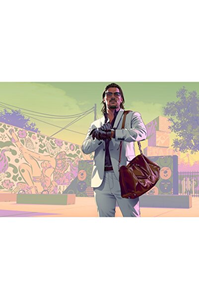 OEM Постер Раул Баутиста в GTA 6, 61x90 см, poster8650
