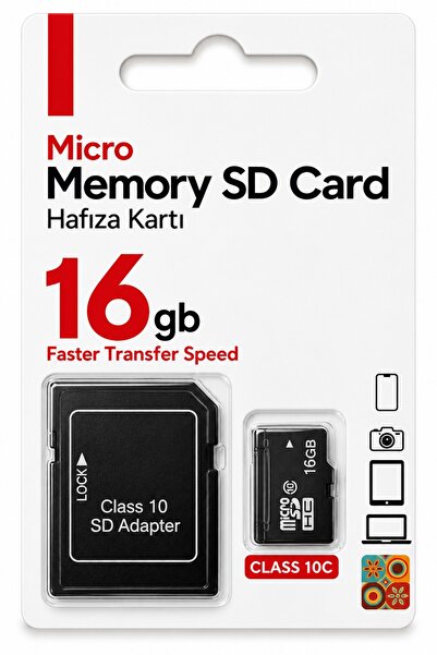 VOOKA 16 GB Micro SD Kart + SD Adaptör – Class 10 Hızlı Hafıza Kartı, Fotoğra...
