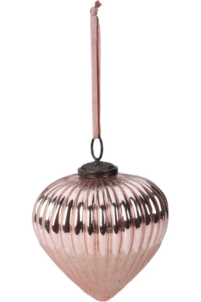 DecoDepot Pink glass globe, 13 cm