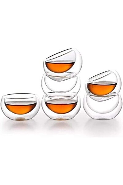 GENERIC4 طقم أكواب شاي زجاجية معزولة مزدوجة الطبقات من زيوو، 10 قطع، أكواب إسبريسو معزولة، سعة 30 مل